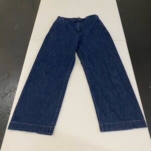 Uniqlo Medium Ines de la Fressange 100% Cotton Easy Trouser in Navy Denim